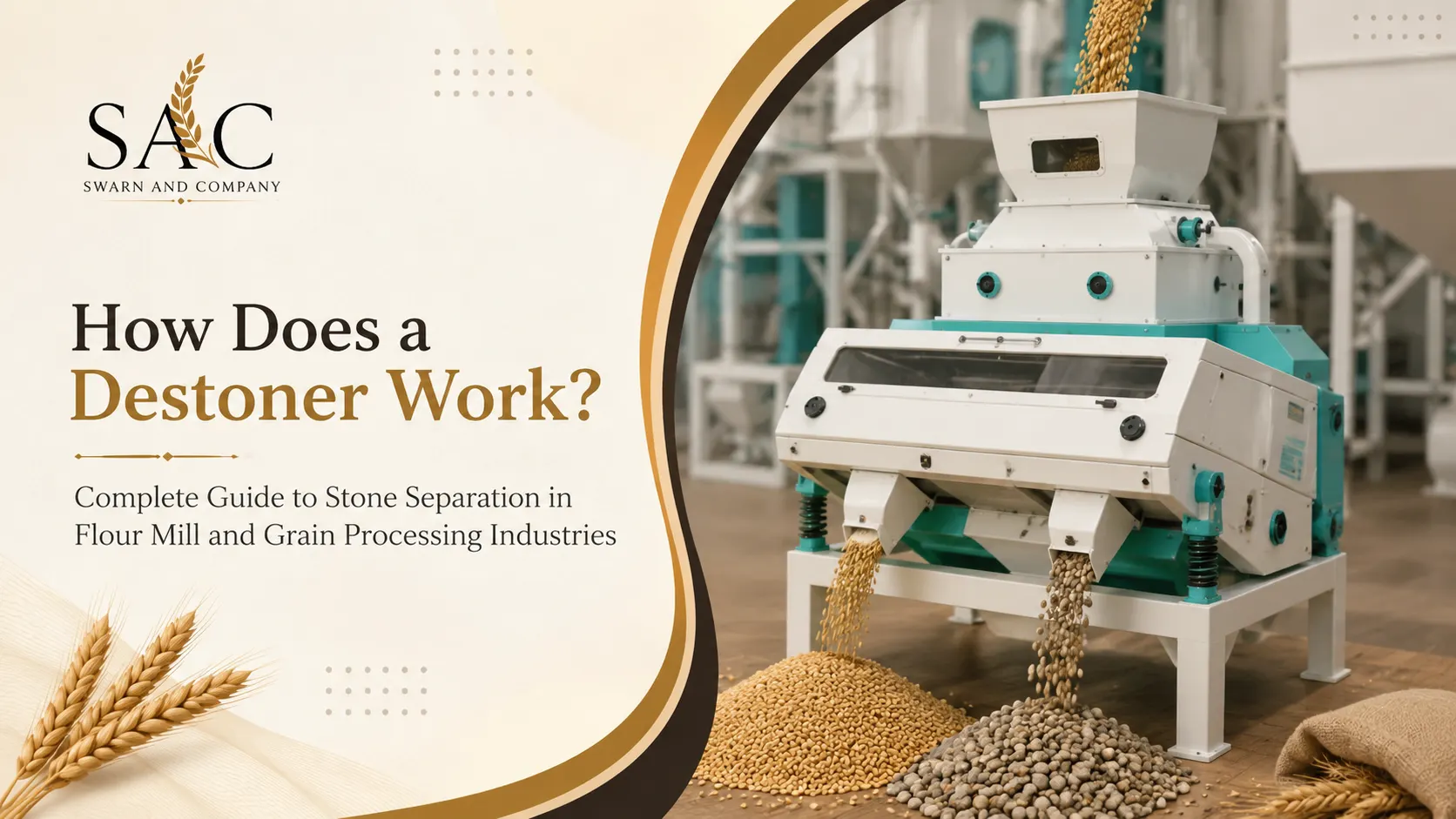You are currently viewing How Does a Destoner Work? Complete Guide to Stone Separation in Flour Mill and Grain Processing Industries