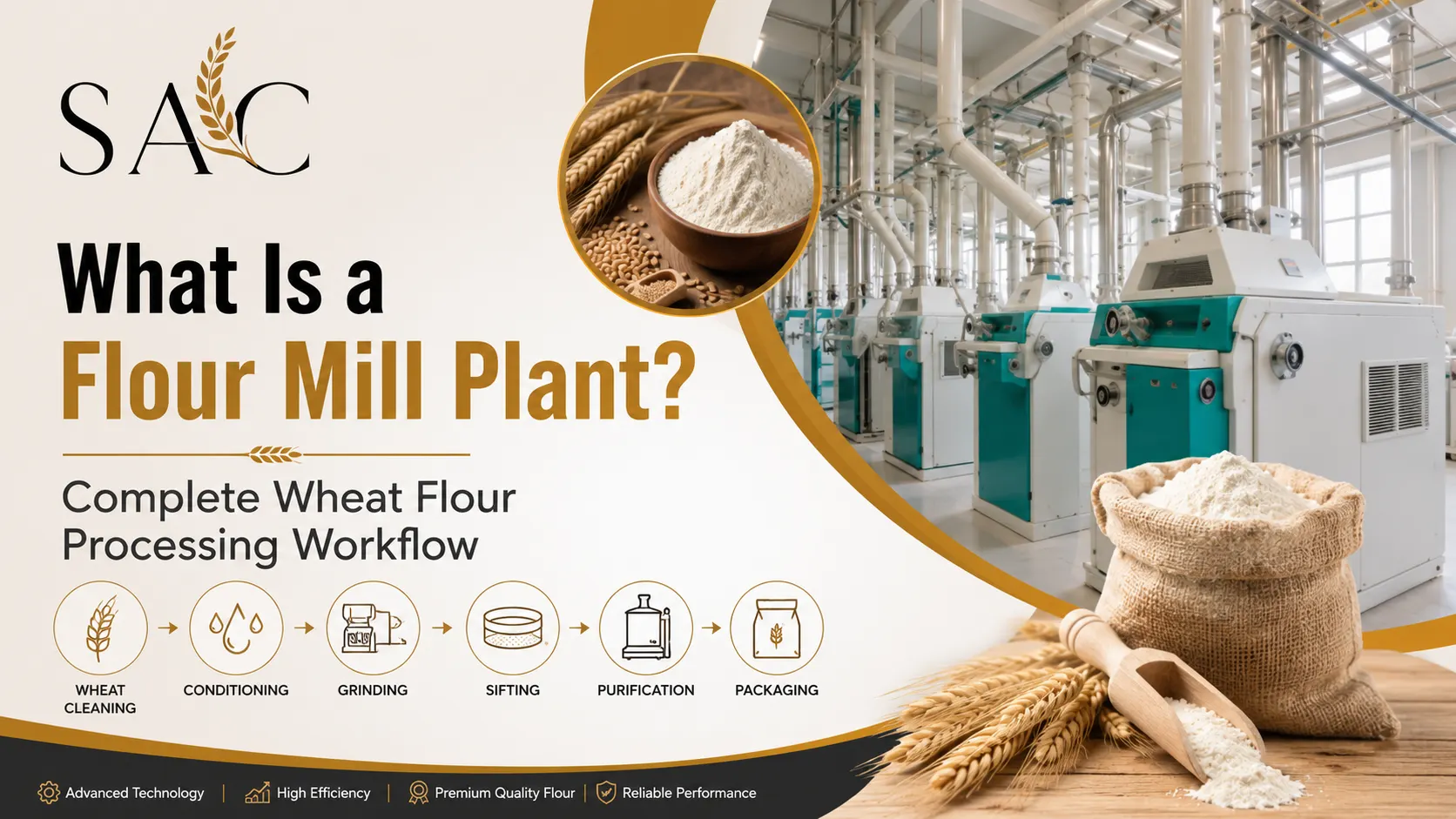 You are currently viewing What Is a Flour Mill Plant? Complete Wheat Flour Processing Workflow